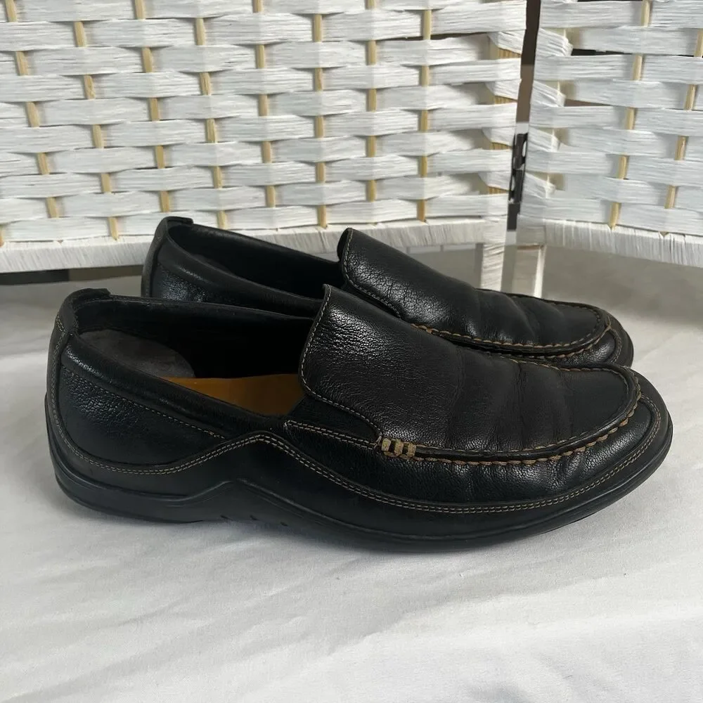 Cole Haan Men's Tucker Venetian Black Leather Loafers Size 9 M Driving Shoes